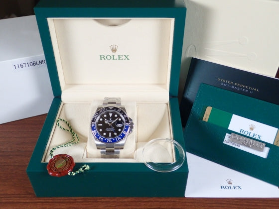 Rolex GMT Master II Blue and Black Bezel Random [Unused] Ref.116710BLNR