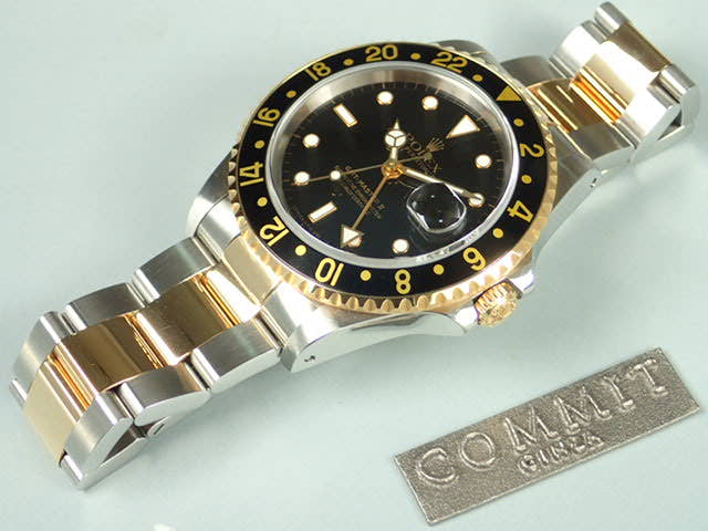 ロレックス GMTマスターII Ref.16713 ブラック文字盤 美品 gmt-master2-19 オイスターブレスレット