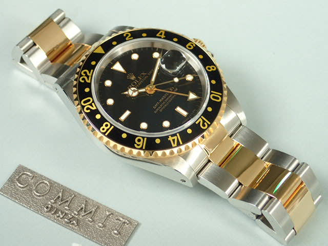 ロレックス GMTマスターII Ref.16713 ブラック文字盤 美品 gmt-master2-19 オイスターブレスレット