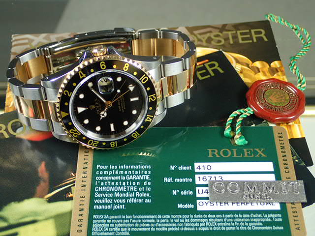ロレックス GMTマスターII Ref.16713 ブラック文字盤 美品 gmt-master2-19 オイスターブレスレット