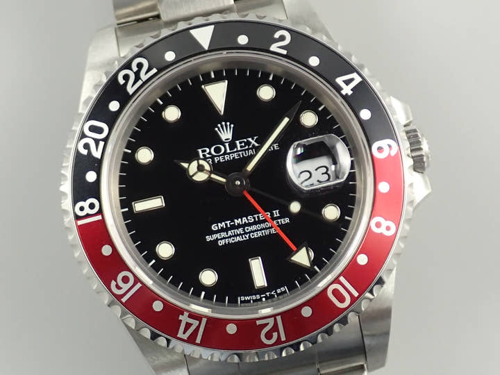 ロレックス GMTマスターII Ref.16710 ブラック文字盤 極美品 S4Y46SUH