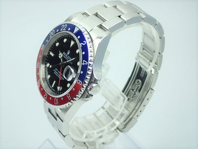 Rolex GMT Master II Stick Dial Red and Blue Bezel Z Series