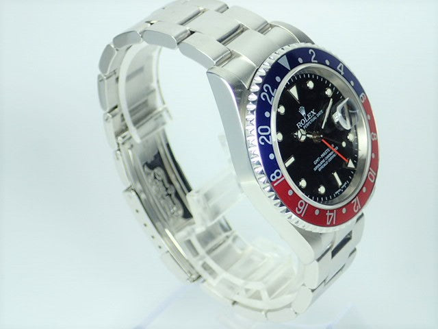 Rolex GMT Master II Stick Dial Red and Blue Bezel Z Series