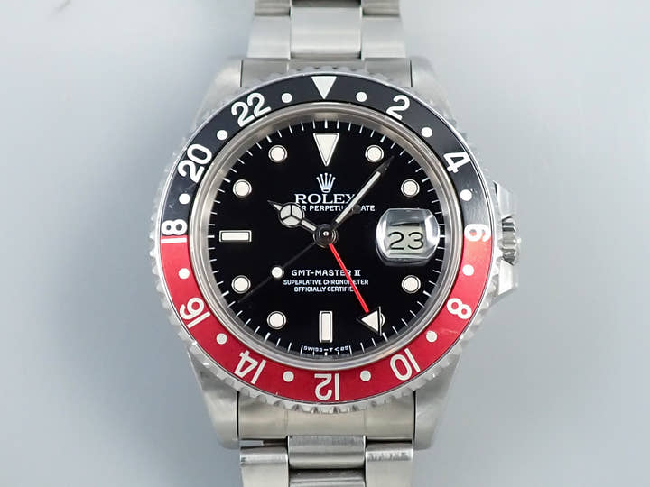 ロレックス GMTマスターII Ref.16760 ステンレススチール ブラック文字盤 オイスターブレスレット 中古 0JPYJAAW