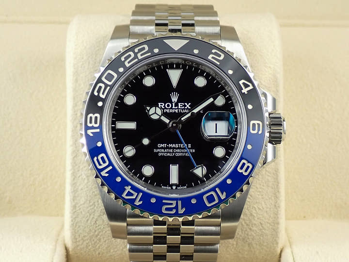 ロレックス GMTマスターII Ref.126710BLNR ステンレススチール ブラック文字盤 ジュビリーブレスレット 極美品 7WVFKFZL