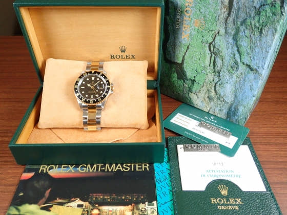 ロレックス GMTマスターII Ref.16713 ブラック文字盤 中古 gmt-master2-2 オイスターブレスレット