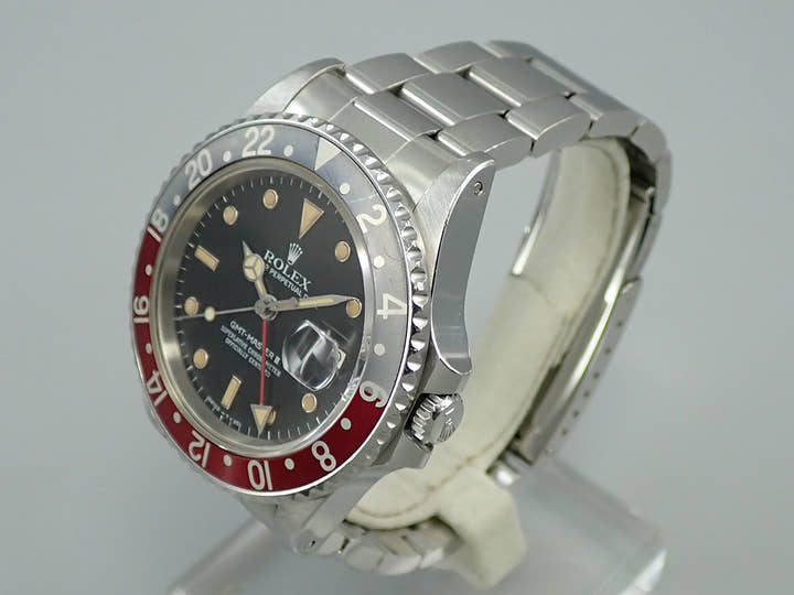 Pre-owned Rolex GMT-Master II Ref. 16760, stainless steel, black dial, Oyster bracelet.  1T1F2185