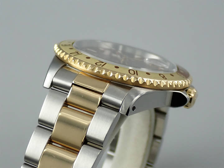 Rolex GMT-Master II Ref. 16713 Stainless Steel/Yellow Gold Brown Dial Oyster Bracelet