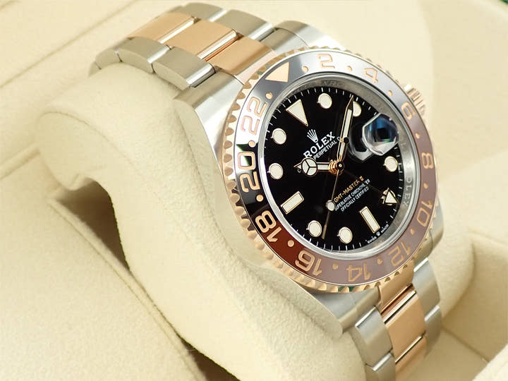 ロレックス GMTマスターII Ref.126711CHNR ステンレススチール/エバーローズゴールド ブラック文字盤　オイスターブレスレット