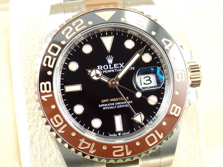 ロレックス GMTマスターII Ref.126711CHNR ステンレススチール/エバーローズゴールド ブラック文字盤 オイスターブレスレット オイスターブレスレット