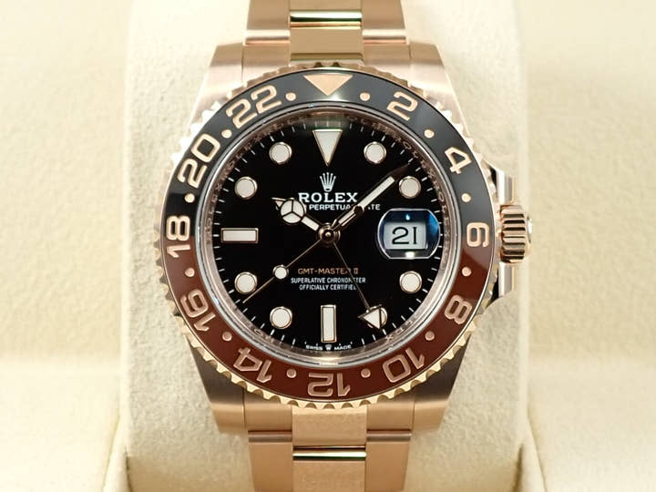 ロレックス GMTマスターII Ref.126715CHNR エバーローズゴールド ブラック文字盤 オイスターブレスレット オイスターブレスレット