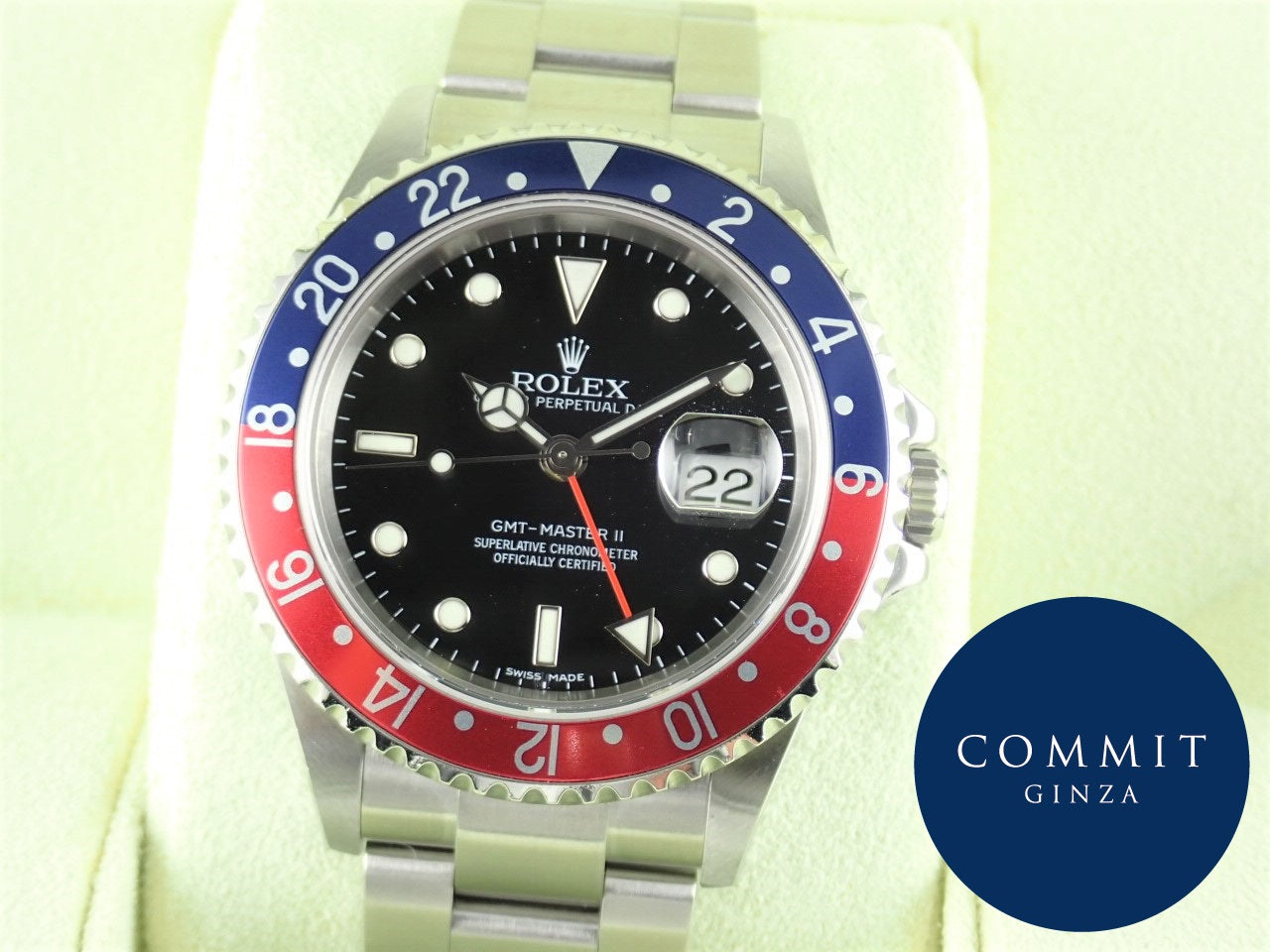 Rolex GMT Master II Red and Blue Bezel D-series Stick Dial &lt;Warranty, Box, etc.&gt;