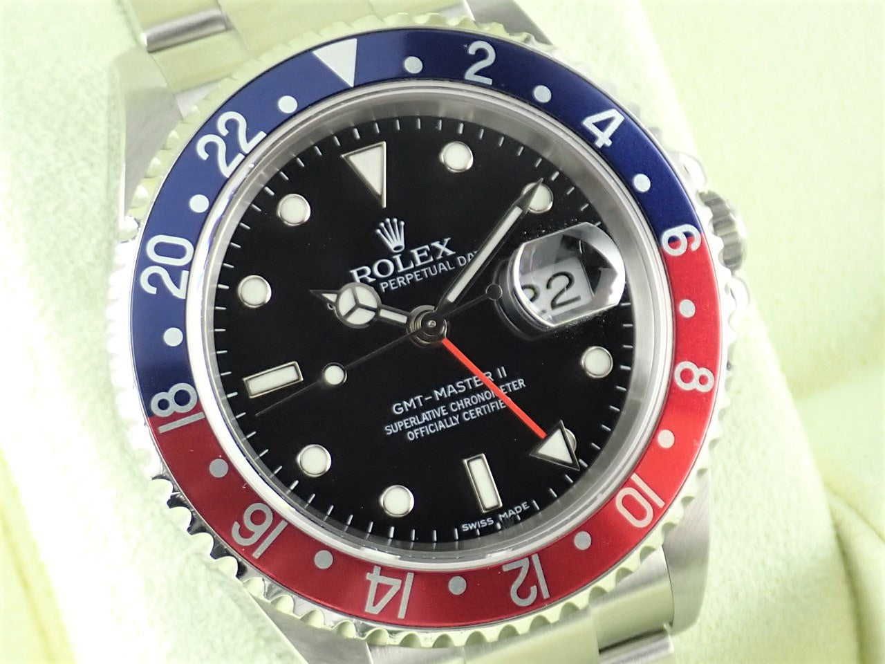 Rolex GMT Master II Red and Blue Bezel D-series Stick Dial &lt;Warranty, Box, etc.&gt;