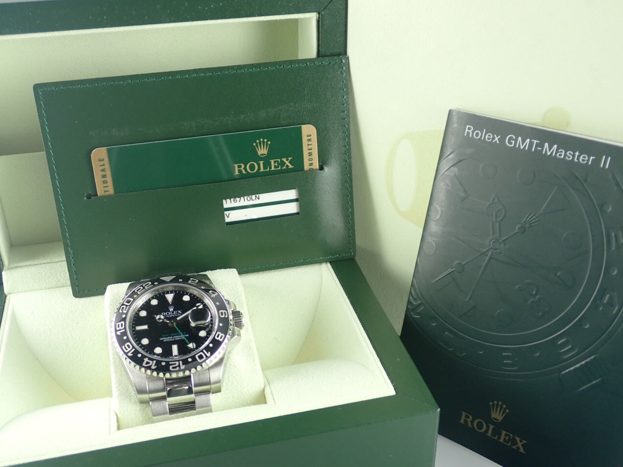 Rolex GMT Master II Black Bezel V-Number Stick Dial &lt;Warranty, Box, etc.&gt;