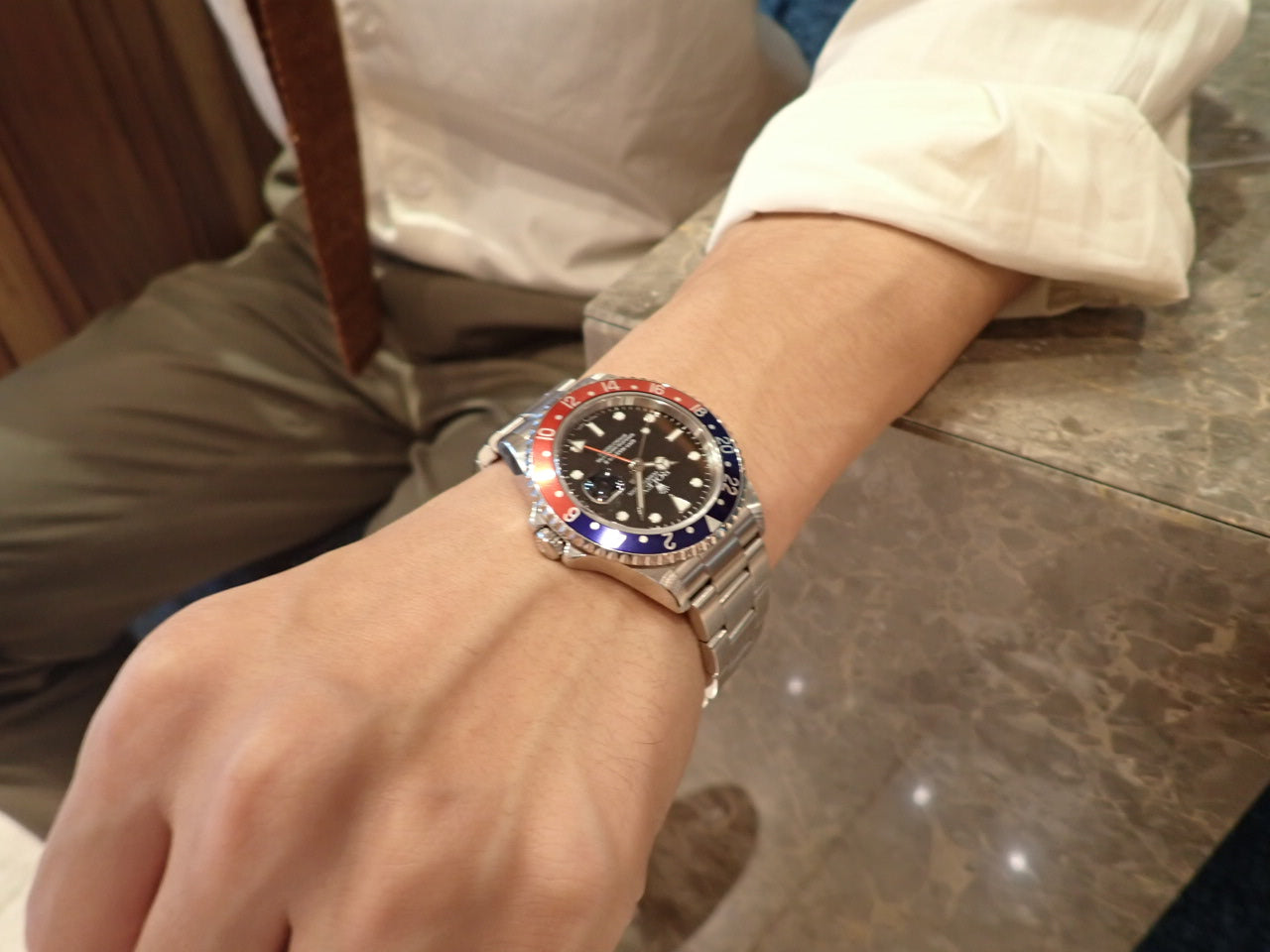 Rolex GMT Master II Red and Blue Bezel D Series