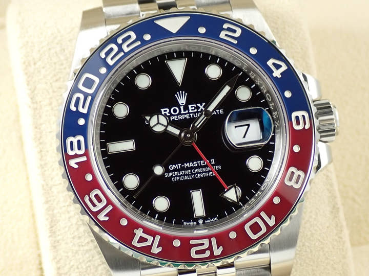 ロレックス GMTマスターII Ref.126710BLRO ステンレススチール ブラック文字盤 ジュビリーブレスレット 美品 38SKH9XF