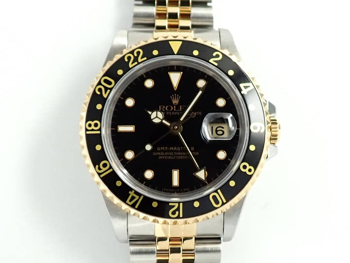 Rolex GMT-Master II Ref. 16713 Stainless Steel/Yellow Gold Black Dial