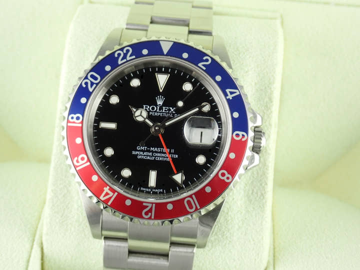 ロレックス GMTマスターII Ref.16710 ブラック文字盤 中古 gmt-master2-51 オイスターブレスレット