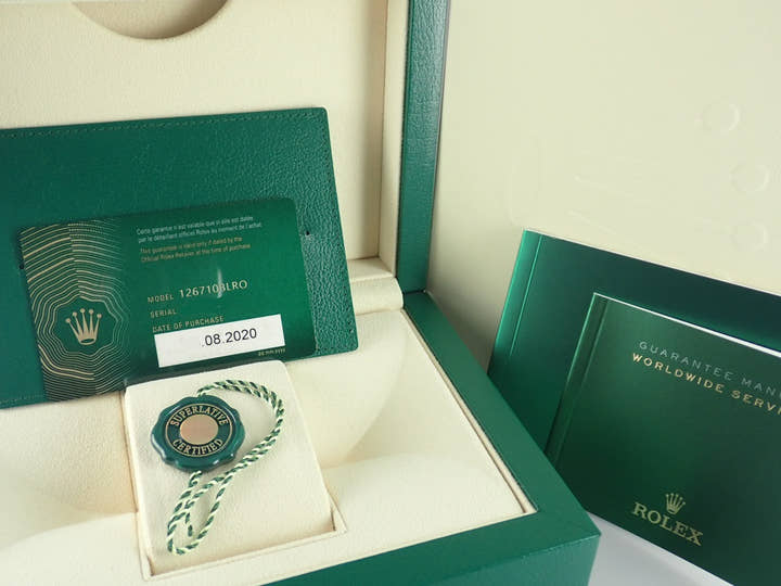 Rolex GMT-Master II Ref. 126710BLRO, black dial, unused, gmt-master2-57 Jubilee bracelet.