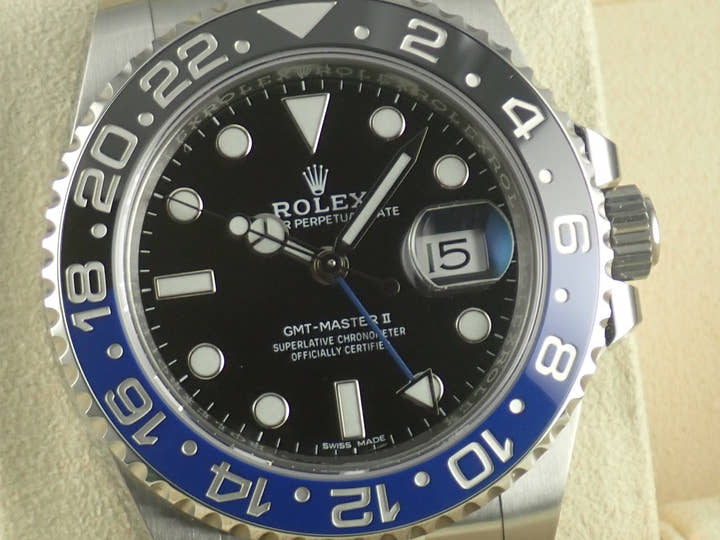 ロレックス GMTマスターII Ref.116710BLNR ブラック文字盤 未使用 gmt-master2-87 オイスターブレスレット