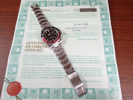 Rolex GMT Master II Red and Black Bezel T-Serial Ref.16710