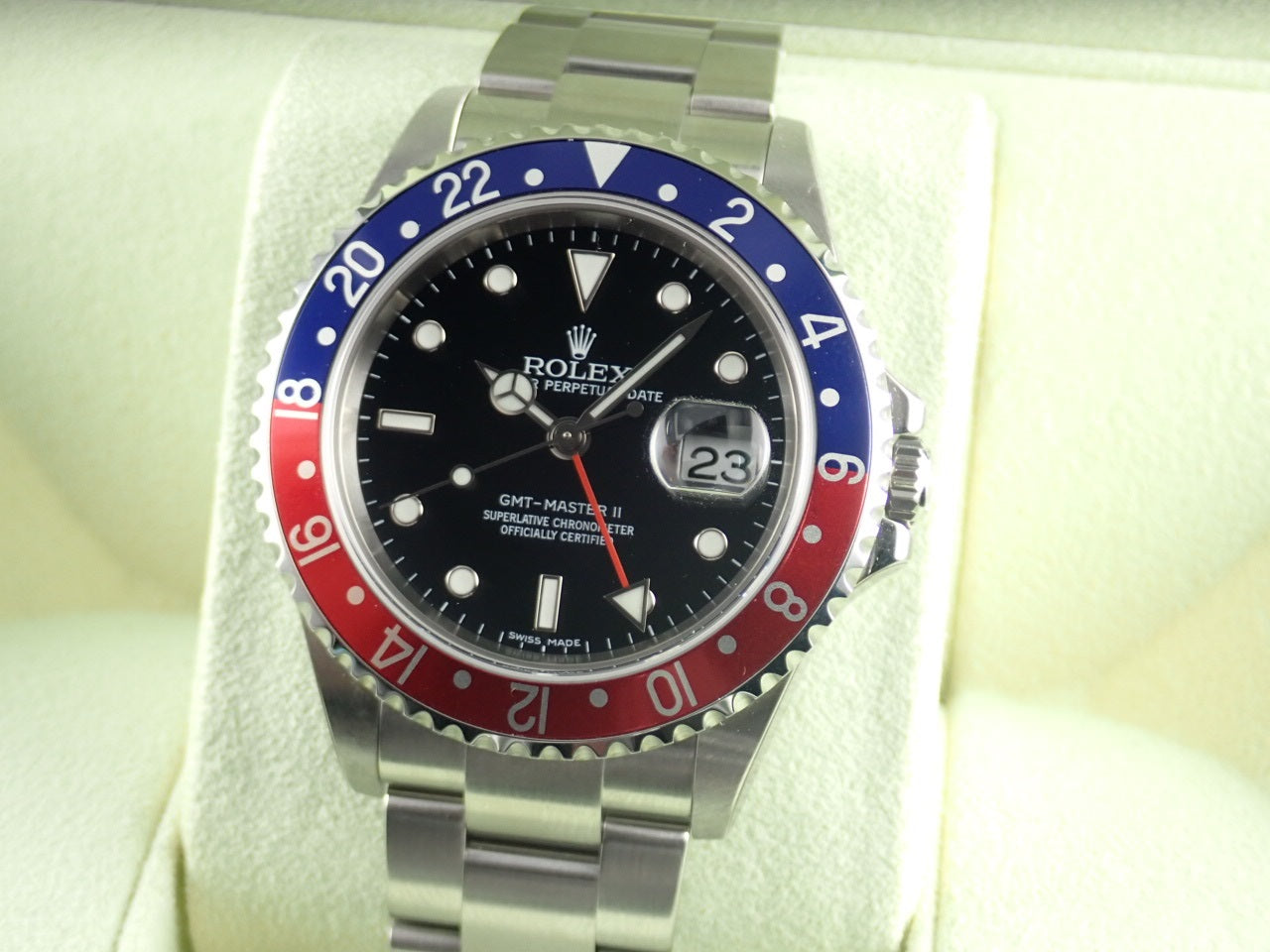 Rolex GMT Master II Red and Blue Bezel M-series Stick Dial [Dead Stock] &lt;Warranty, Box, etc.&gt;