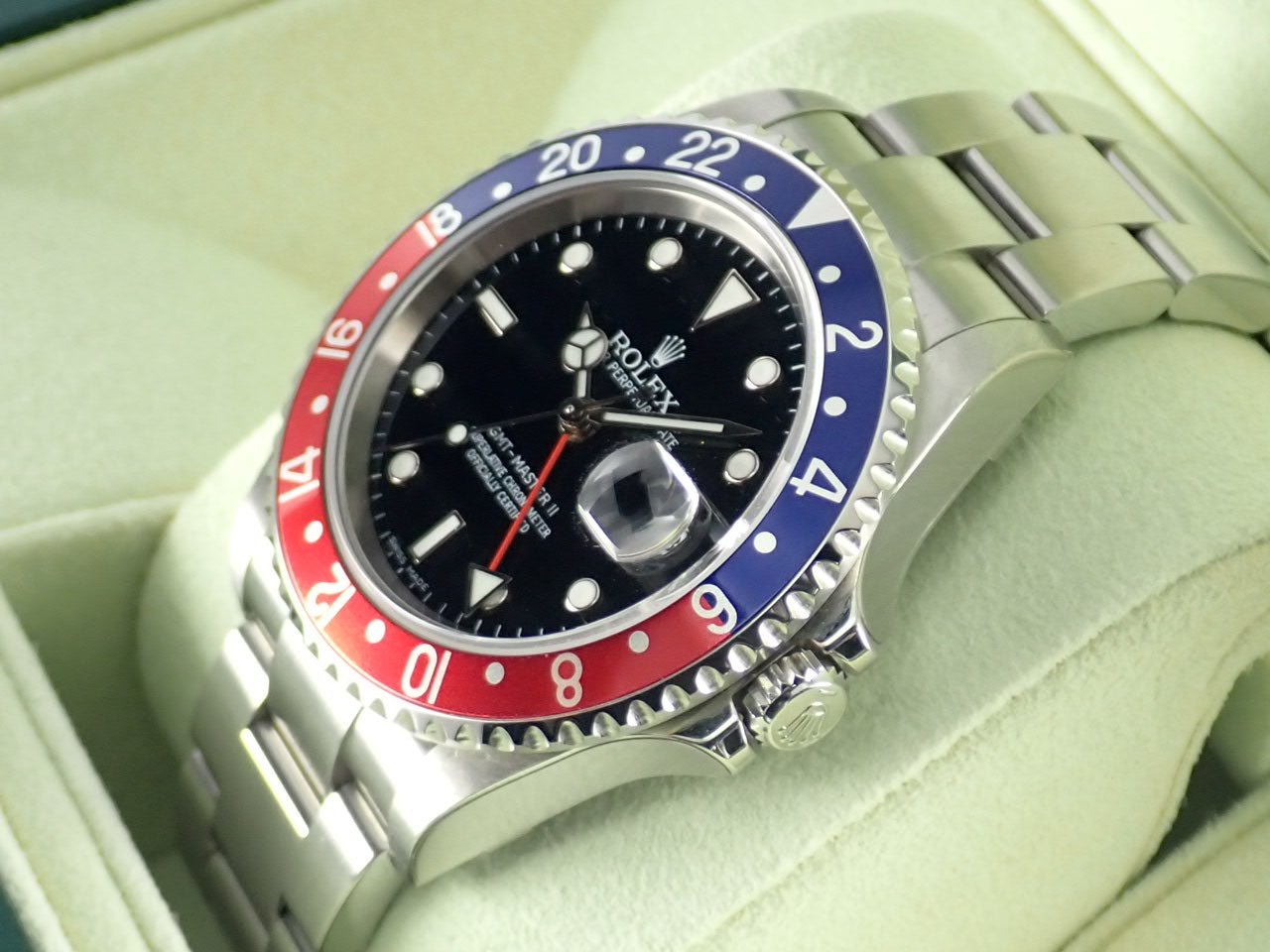 Rolex GMT Master II Red and Blue Bezel M-series Stick Dial [Dead Stock] &lt;Warranty, Box, etc.&gt;