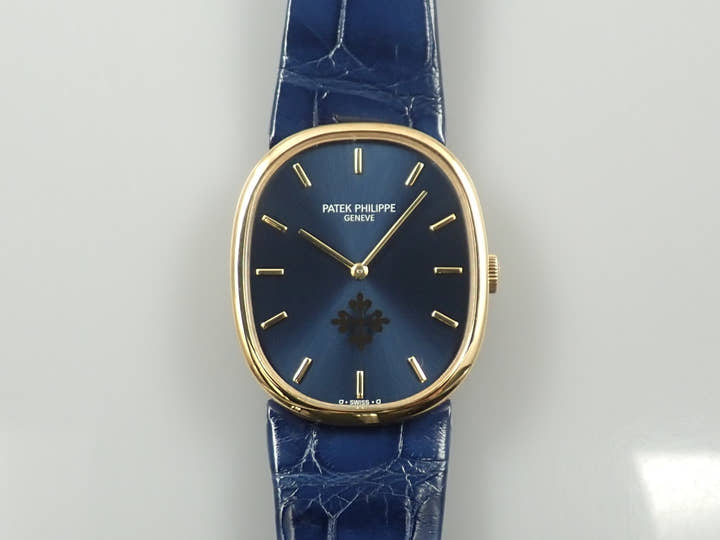 パテックフィリップ ゴールデンエリプス Ref.3848S イエローゴールド ブルー文字盤