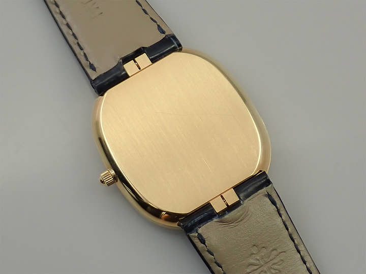パテックフィリップ ゴールデンエリプス Ref.3738/100J-012 イエローゴールド ブルー文字盤