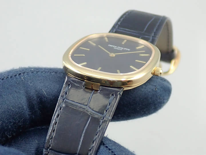 パテックフィリップ ゴールデンエリプス Ref.3738/100J-012 イエローゴールド ブルー文字盤