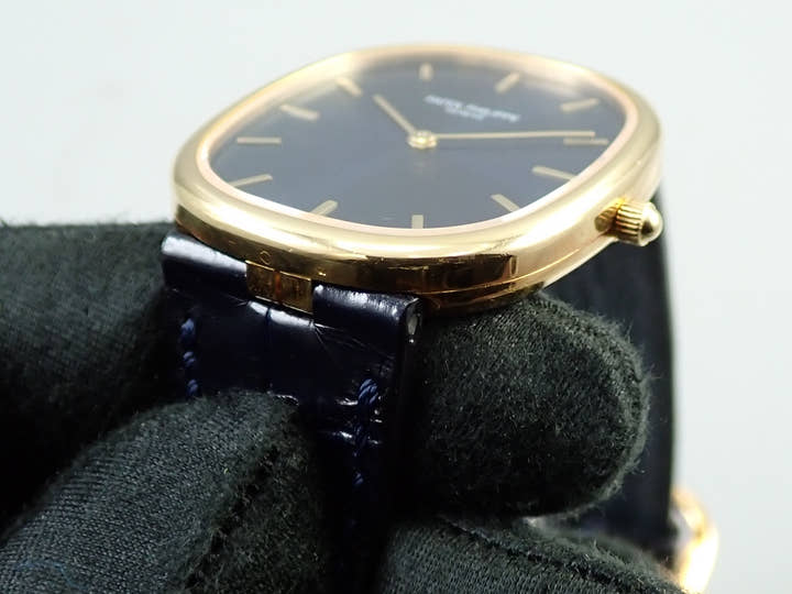 パテックフィリップ ゴールデンエリプス Ref.3738/100J-001 イエローゴールド ブルー文字盤