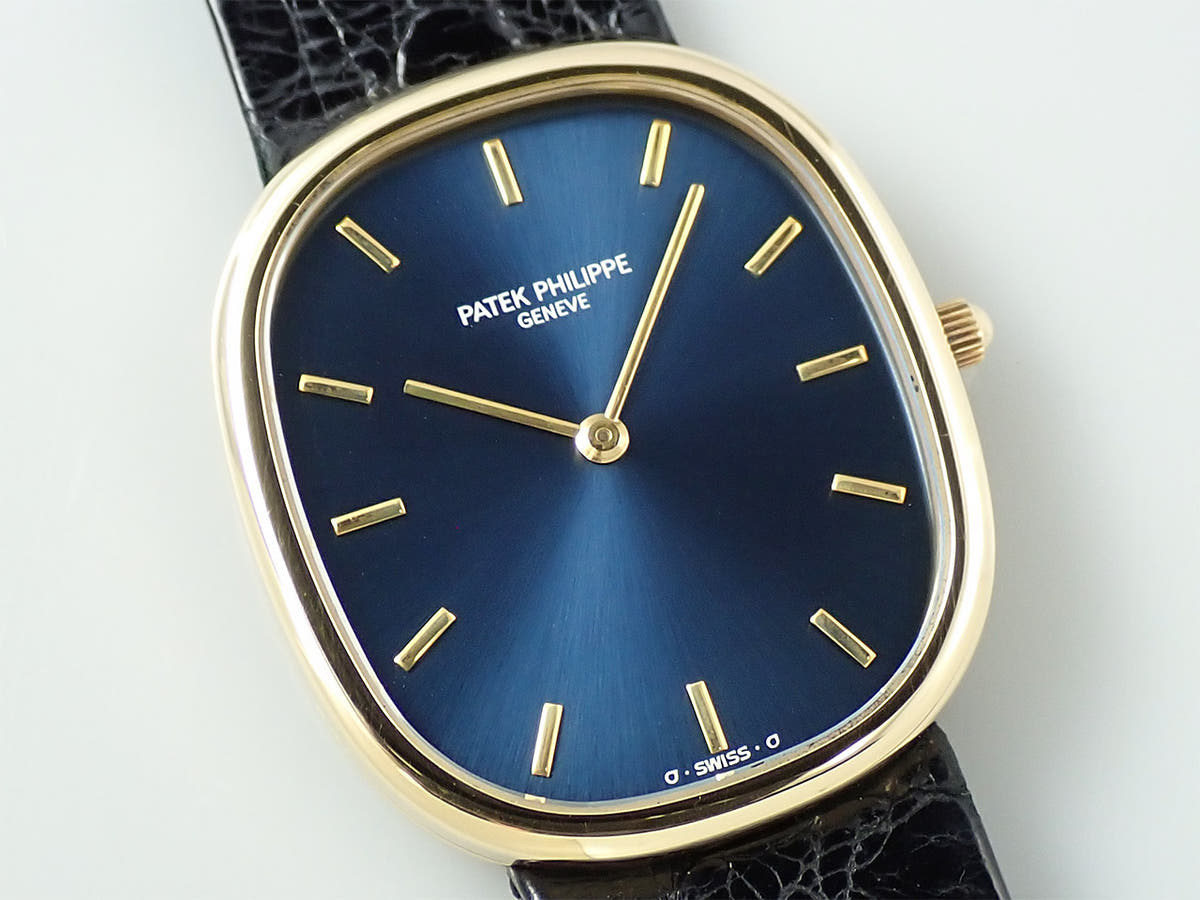 パテックフィリップ ゴールデンエリプス Ref.3738/100J ブルー文字盤 中古 HC461571