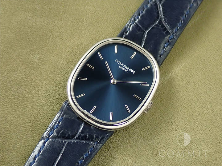 Patek Philippe Golden Ellipse Ref. 3848G White Gold Blue Dial