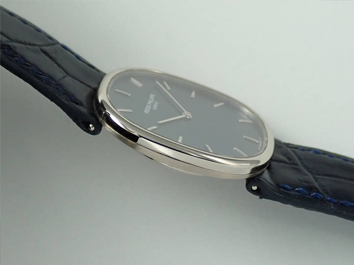 Patek Philippe Golden Ellipse Ref. 3848G White Gold Blue Dial