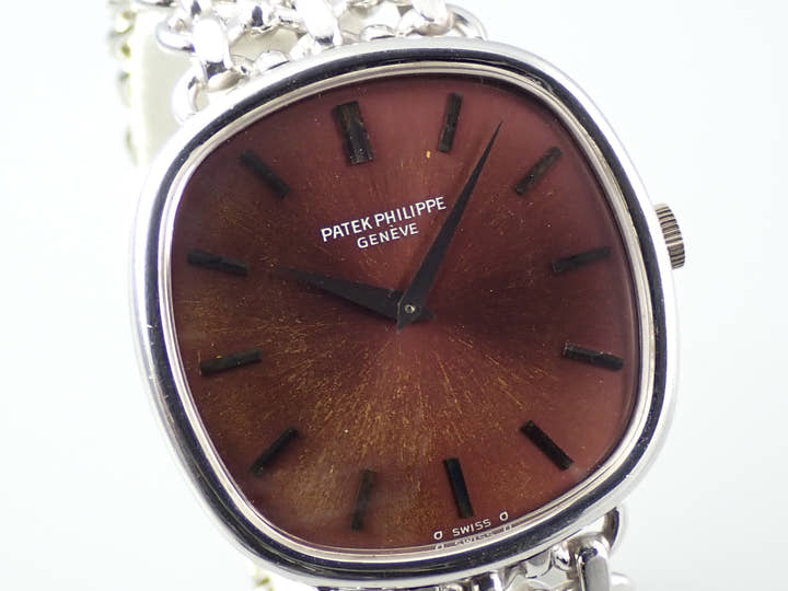 パテックフィリップ ゴールデンエリプス Ref.3644/002 ホワイトゴールド ブラウン文字盤