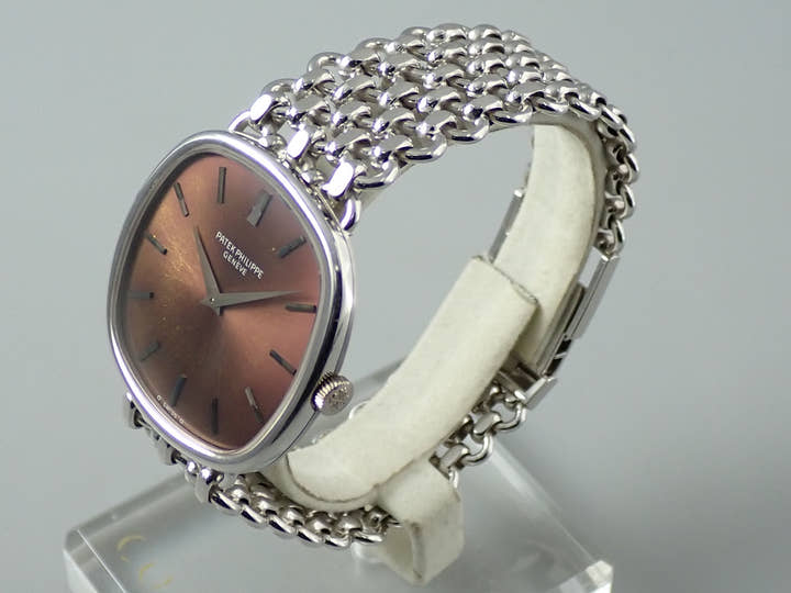 パテックフィリップ ゴールデンエリプス Ref.3644/002 ホワイトゴールド ブラウン文字盤