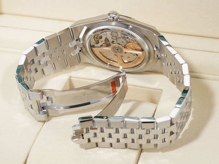 ROLEX Land-Dweller Ref. 127334 Stainless Steel/White Gold White Dial Jubilee Bracelet Unused hdhe7mn5