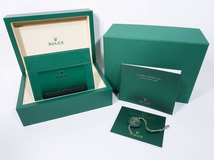 ROLEX Land-Dweller Ref. 127334 Stainless Steel/White Gold White Dial Jubilee Bracelet Unused hdhe7mn5