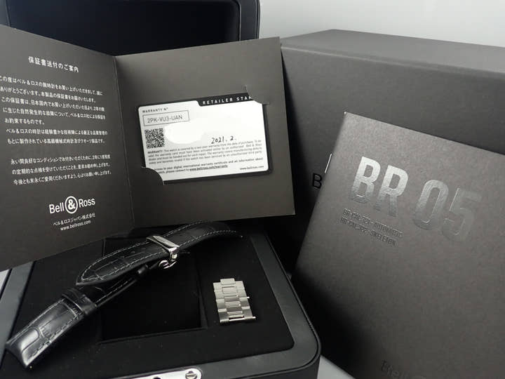 ベル＆ロス インストゥルメント Ref.BR05A-BL-ST/SST ブラック文字盤 美品 instrument