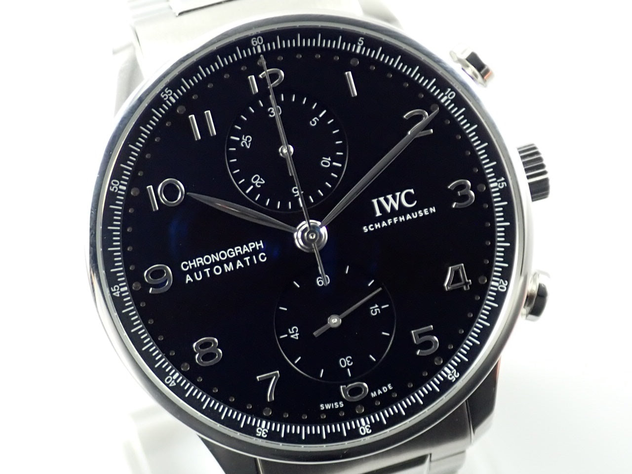 IWC ポルトギーゼ クロノグラフ 黒文字盤 SS Ref.IW371609