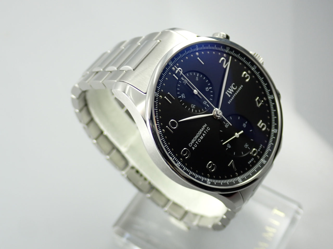 IWC ポルトギーゼ クロノグラフ 黒文字盤 SS Ref.IW371609