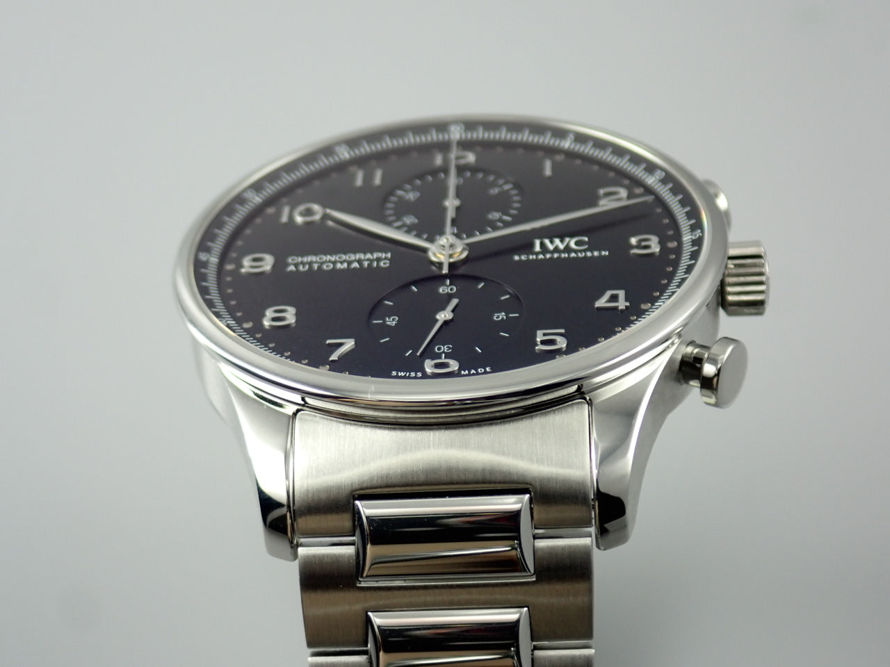 IWC ポルトギーゼ クロノグラフ 黒文字盤 SS Ref.IW371609