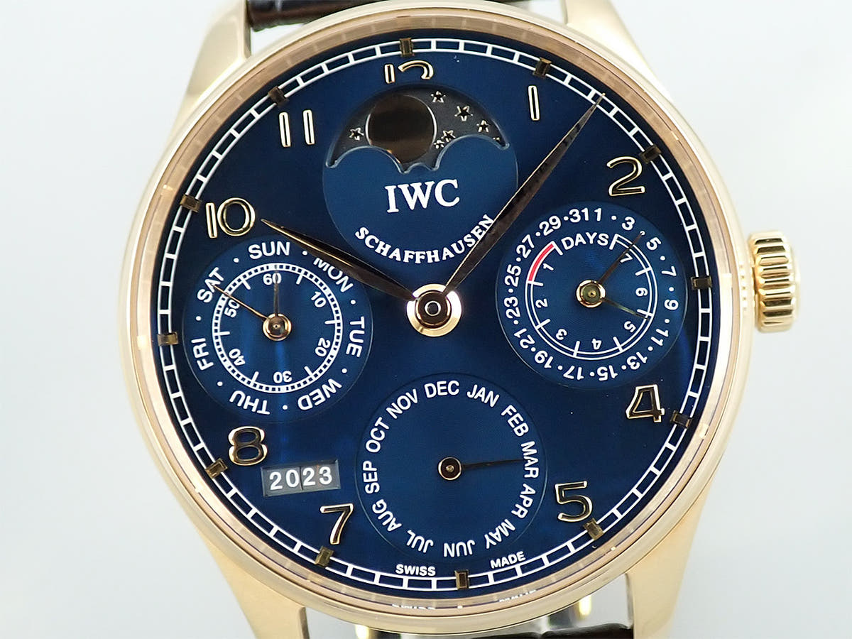 IWC ポルトギーゼ パーペチュアルカレンダー Ref.IW502220 ブルー文字盤 中古 R33V3188