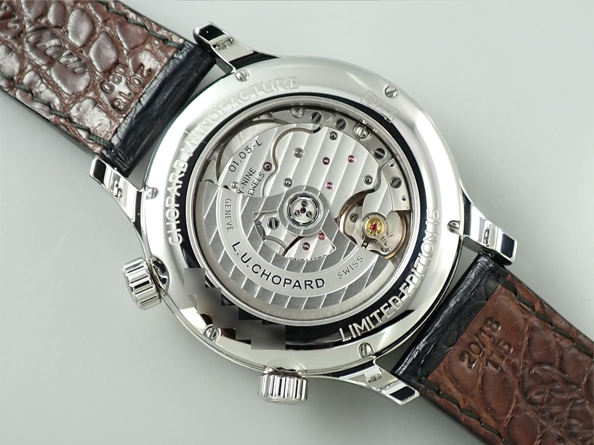 ショパール L.U.C タイムトラベラーワン Ref.168574-3003 ブルー文字盤 中古 HF358412