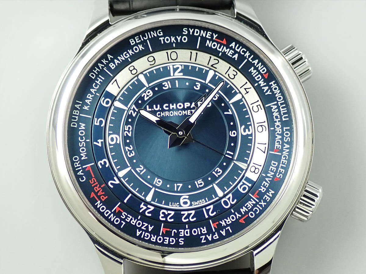 ショパール L.U.C タイムトラベラーワン Ref.168574-3003 ブルー文字盤 中古 HF358412