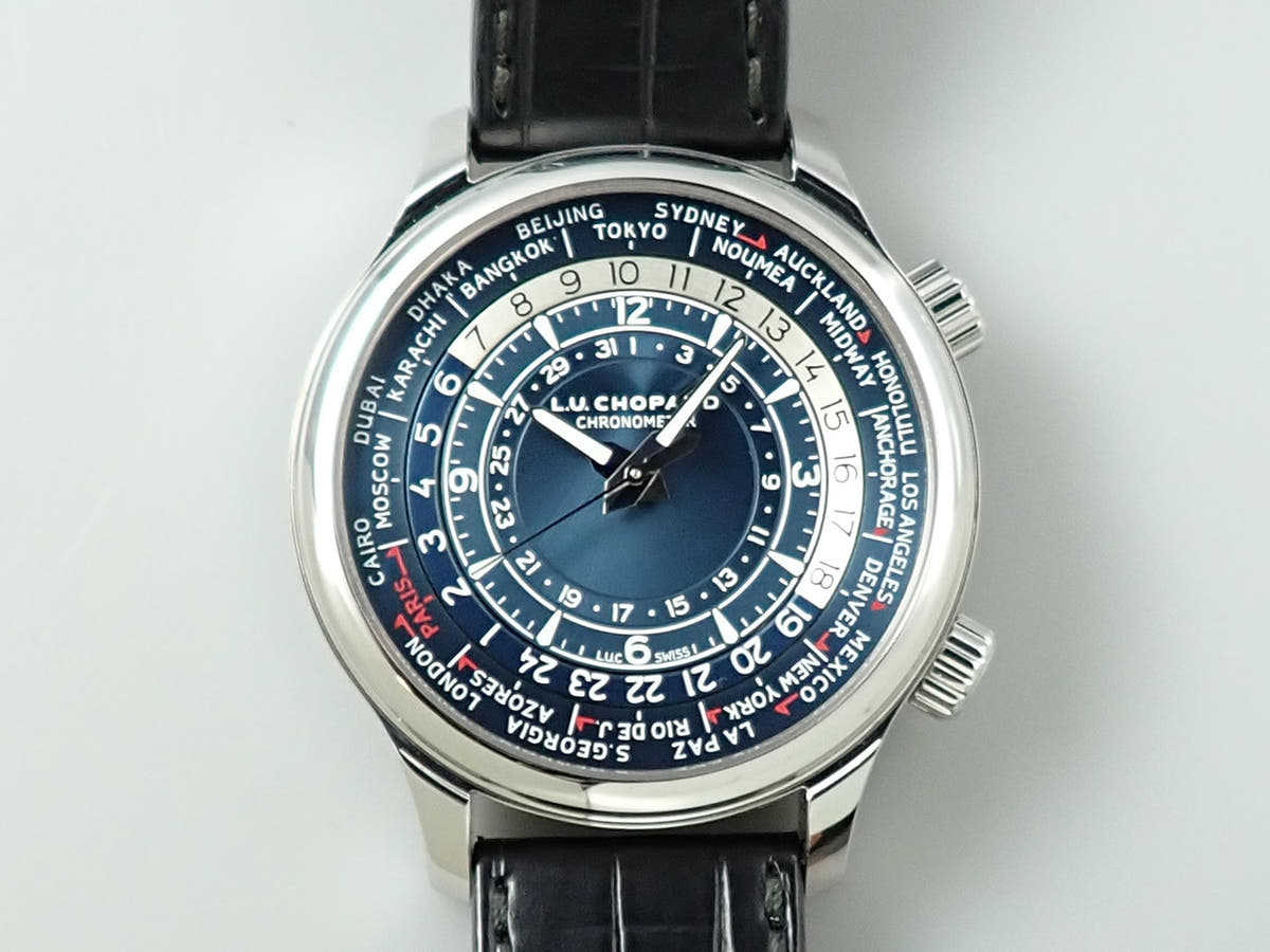 ショパール L.U.C タイムトラベラーワン Ref.168574-3003 ブルー文字盤 中古 HF358412