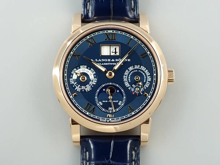 A.ランゲ＆ゾーネ ランゲマティック パーペチュアル Ref.310.037 ブルー文字盤 美品 W2437AJ3