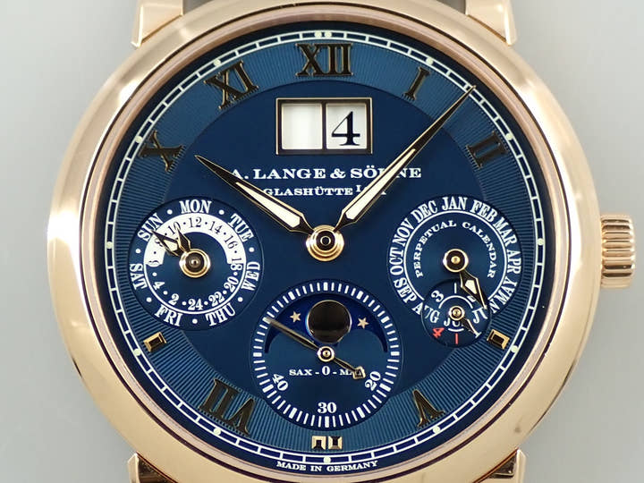 A.ランゲ＆ゾーネ ランゲマティック パーペチュアル Ref.310.037 ブルー文字盤 美品 W2437AJ3