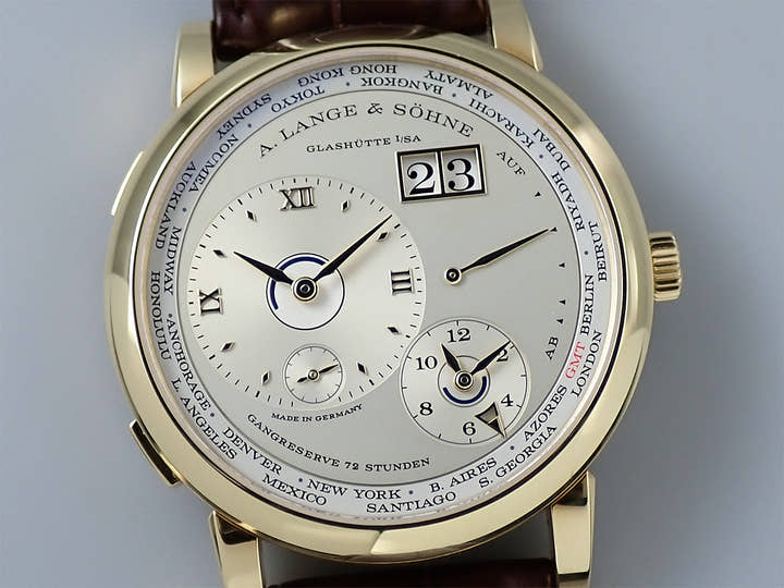 A.ランゲ＆ゾーネ ランゲ1 タイムゾーン Ref.136.021 シルバー文字盤 中古 T9Z5ZT56