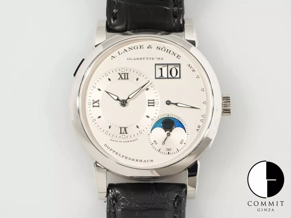 A. Lange &amp; Söhne Lange 1 Moon Phase Ref.192.025 PT Silver Dial